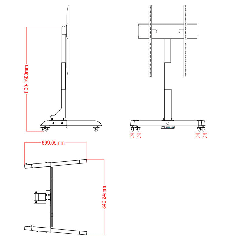 Soporte de suelo vertical para RLF1500, RLF3000, RLF6000